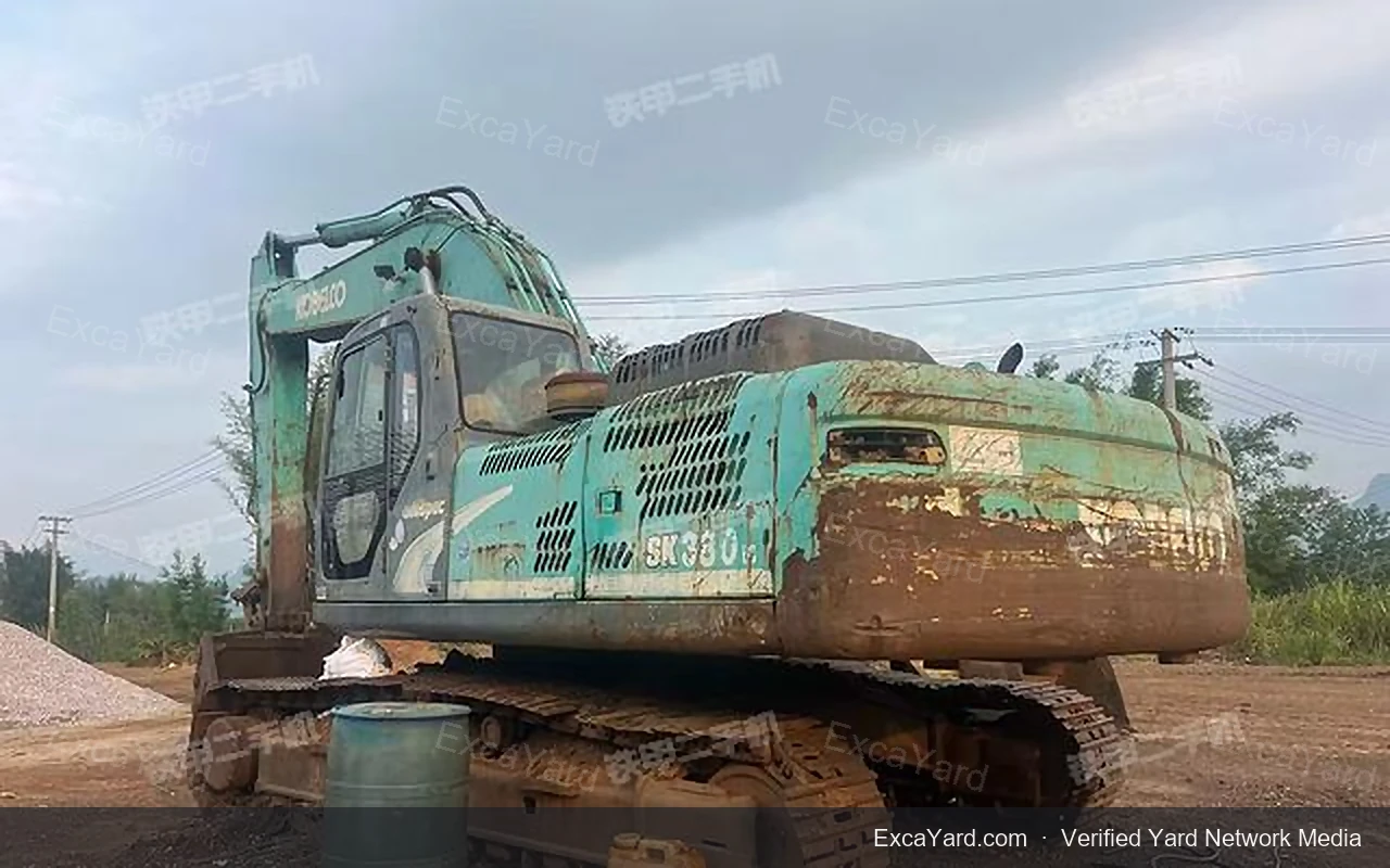 Pelle Kobelco SK350LC8 de 2010, 10 000 h, catégorie B, pour exportation